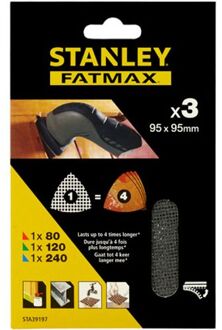 Stanley Fatmax Set Van Schuurgaas Driehoek Quickfit 80 - 120 - 240gr