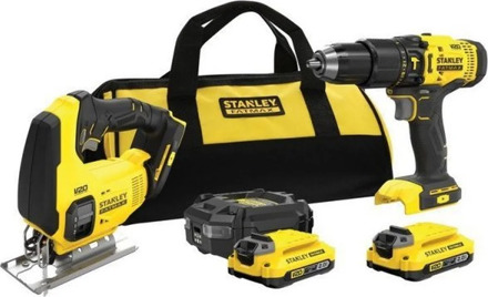 Stanley FATMAX SFMCK212D2S V20 18V klopboormachine & decoupeerzaag 2x2Ah SB - SFMCK212D2S-QW