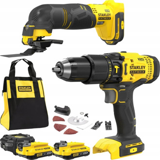 Stanley FATMAX SFMCK213D2S COMBI: 18V Schroefklopboormachine + Multitool - SFMCK213D2S-QW