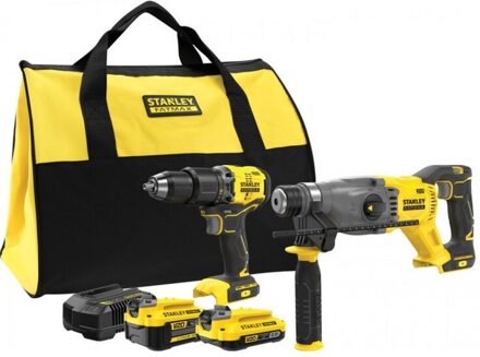 Stanley FATMAX SFMCK216MDS COMBI: 18V BL Schroefklopboormachine + BL Boorhamer - SFMCK216MDS-QW