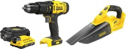 Stanley FATMAX SFMCK219D1 V20 18V klopboormachine & Hand Vac 1x2Ah - SFMCK219D1-QW