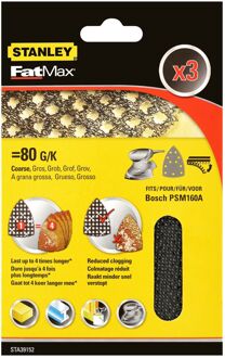 Stanley Fatmax Stanley Schuurpad Fatmax - K80 - Zwart - 3 Stuks