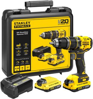 Stanley Klopboormachine 50 Nm - Lithium 18V - 2 Accu's 2Ah - STANLEY FATMAX V20 - SFMCD711D22-QW