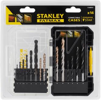 Stanley Multimateriaalboor Set - Diam. 2-8mm - 14 Stuks