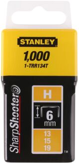 Stanley Nieten - 6mm - Type H - 1000 Stuks