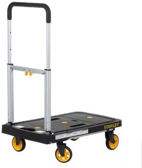 Stanley Opvouwbare Platformwagen PC517 - Max. 120KG - Aluminium - 68 x 41 x 8 CM - Zwart/Geel