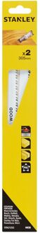 Stanley Reciprozaagblad Hout Sta21252-xj - 305mm - 4tpi - Hcs - 2 Stuks
