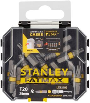 Stanley Schroefbits - Fatmax - Impact Torx T20 - 25mm - 20 Stuks