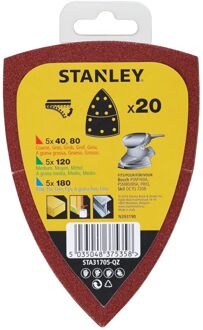 Stanley Schuurpad - K40/80/120/180 - Rood - 20 Stuks