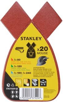 Stanley Schuurpad - K80-240 - Rood - 20 Stuks