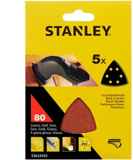 Stanley Schuurpads Detailschuurmachines Sta32432-xj K80 5 Stuks