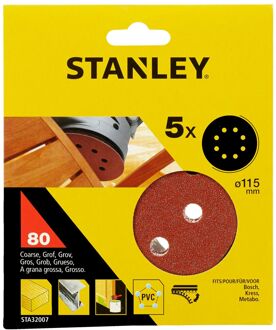 Stanley Schuurschijf Sta32007-xj 115mm K80 5 Stuks