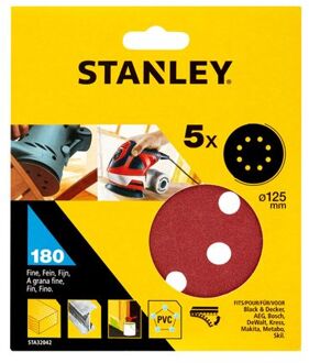 Stanley Schuurschijf Sta32042-xj 125mm K180 5 Stuks