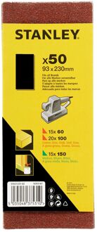 Stanley Schuurstroken Vlakschuurmachine Sta31225-qz 93x230mm Assorti 50 Stuks