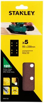 Stanley Schuurvel - K120 - Rood A-o - 93x230mm - 5 Stuks