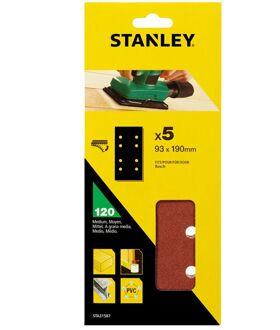 Stanley Schuurvel Quick Fit - K120 - 93x190mm - 5 Stuks