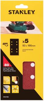 Stanley Schuurvel Quick Fit - K80 - 93x190mm - 5 Stuks