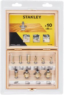 Stanley Set Van Bovenfrezen Sta80020-xj - 10 Stuks - 8 Mm