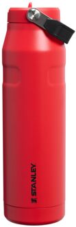 Stanley The IceFlow Flip Straw 2.0 Bottle 1.06L red Rood - H 30.50 x B 10 x D 9 cm