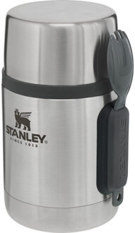 Stanley voedsel thermos - 0.53 L - grijs - met spork