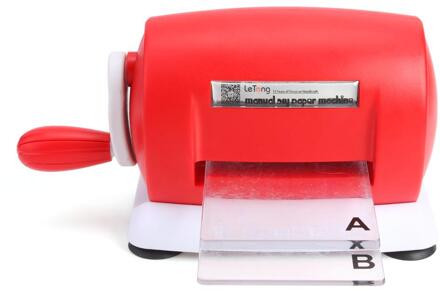 Stansen Embossing Machine Plastic Gestanst Machines Sterft Embossing Diy Scrapbooking Papier Cutter Machine Thuis rood