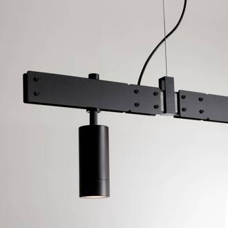 Stant LED hanglamp balken zwart mat zwart, wit frosted