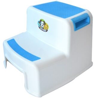 Stap kruk 2 stap-Voor kinderen en volwassenen-Antislip oppervlak en voeten in wc Blauw