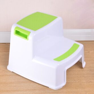 Stap kruk 2 stap-Voor kinderen en volwassenen-Antislip oppervlak en voeten in wc groen