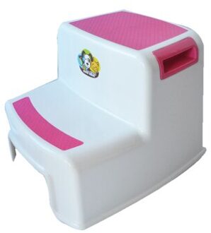 Stap kruk 2 stap-Voor kinderen en volwassenen-Antislip oppervlak en voeten in wc Rood