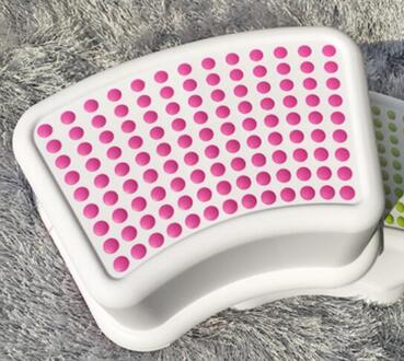 Stap kruk Voor kinderen en volwassenen-Antislip oppervlak en voeten in wc Roze