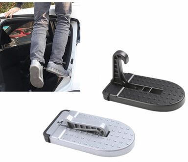 Stap Ladder Opvouwbare Multifunctionele Opvouwbare Auto Imperiaal Stap Trap Auto Stap Pedaal Auto Deur Scuff Side Stappen Zilver