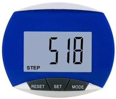 Stap Teller Fitness Digitale Stappenteller Waterdichte Stap Beweging Calorieën Teller Blauw
