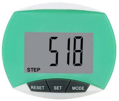 Stap Teller Fitness Digitale Stappenteller Waterdichte Stap Beweging Calorieën Teller groen
