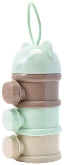Stapelbaar Baby Melkpoeder Leuke Voedsel Opslag Herbruikbare Non-Spill Draagbare Formule Dispenser Baby Multipurpose Snack Doos groen B