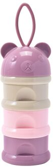 Stapelbaar Baby Melkpoeder Leuke Voedsel Opslag Herbruikbare Non-Spill Draagbare Formule Dispenser Baby Multipurpose Snack Doos paars A