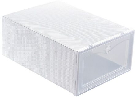 Stapelbaar Clear Plastic Schoen Dozen Stapelbaar Floding Diy Schoen Drawers Opslag Container Organisatoren Huishouden Schoen Opbergdoos S wit