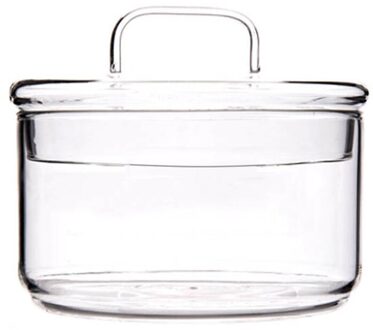 Stapelbaar Hittebestendige Glazen Kom Transparant Slakom Innovatieve Dessert Fruit Doos Met Graan Jar Keuken Kom Servies