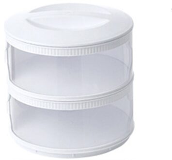 Stapelbaar Voedsel Dome Multi-layer Transparant Isolatie Cover Stofdicht Voor Koelkast Keuken Accessoires Cocina Accesorio 2 Layers