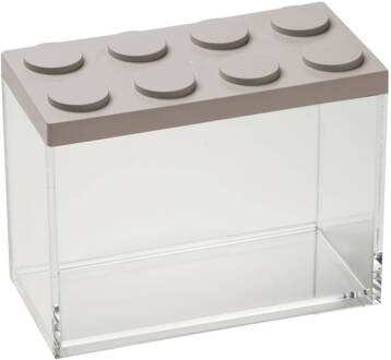 Stapelbare Brickstore Bewaarcontainer, 2l, Bruin - Kunststof - Omada