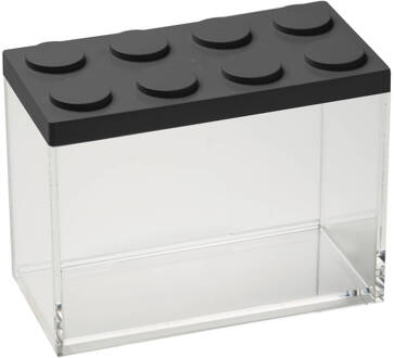 Stapelbare Brickstore Bewaarcontainer, 2l, Zwart - Kunststof - Omada