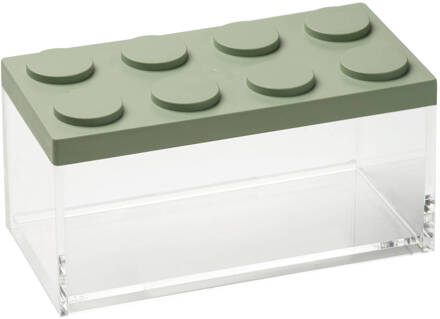 Stapelbare, Brickstore Bewaarcontainer Breed, 1,5l, Groen - Kunststof - Omada