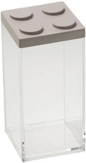 Stapelbare, Brickstore Bewaarcontainer Hoog, 1,5l, Bruin - Kunststof - Omada