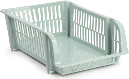 Stapelbare opbergmand - Mintgroen - 20 liter - kunststof - 43 x 32 x 16 cm