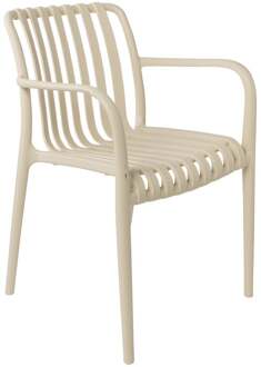 Stapelbare tuinstoel Lea - beige - 80x58x55 cm