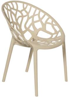 Stapelbare tuinstoel Palma - beige - 78.5x59.5x58 cm