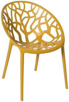 Stapelbare tuinstoel Palma - geel - 78.5x58x59.5 cm