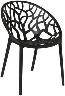 Stapelbare tuinstoel Palma - zwart - 78.5x58x59.5 cm