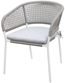 Stapelbare Wicker Tuinstoel Ciotat Aluminium Grijs