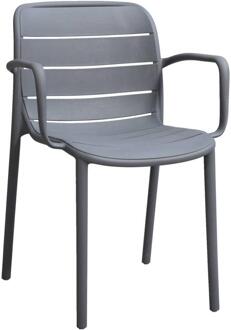 Stapelstoel Nice - /antraciet - Kunststof - Grijs - 54x57x80 Cm
