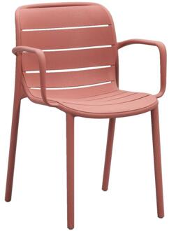 Stapelstoel Nice - /terracotta - Kunststof - Bruin - 54x57x80 Cm